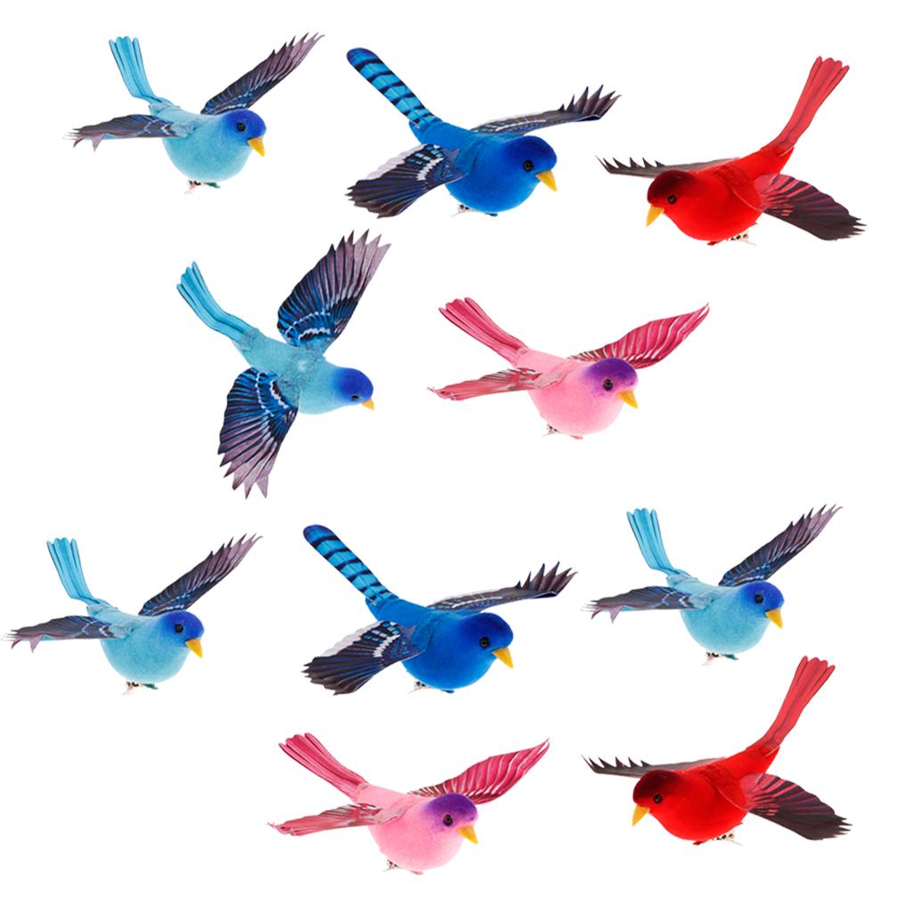 10x Spreading Wings Artificial Feather Foam Bird Home Garden Wedding Decor