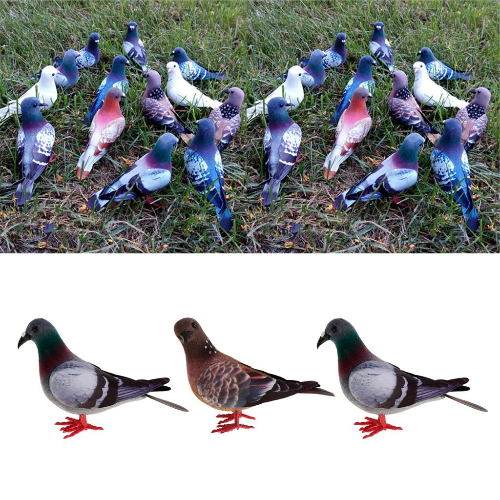 3x Fake Artificial Feather Foam Doves Birds Wedding Decor Venue Ornaments