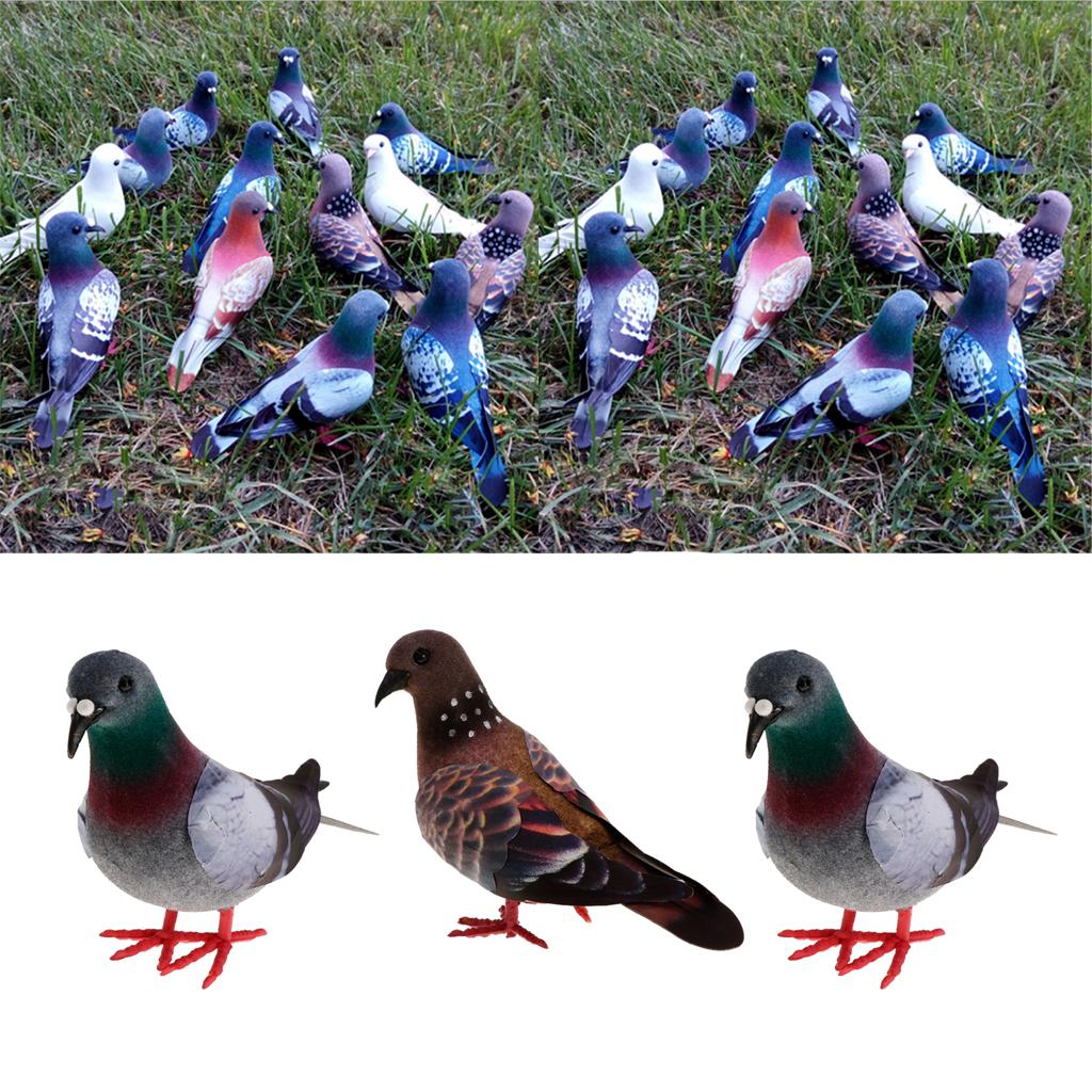 3x Fake Artificial Feather Foam Doves Birds Wedding Decor Venue Ornaments