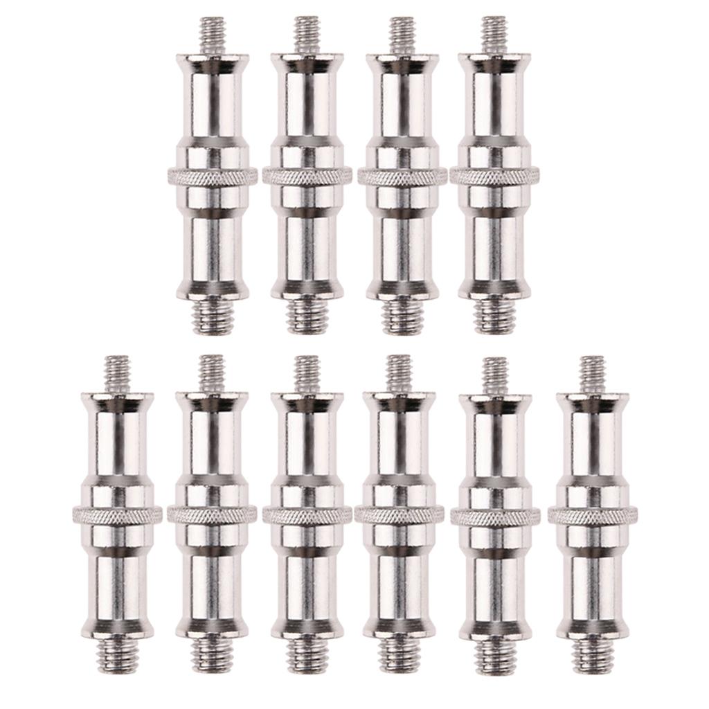 10Pieces 1/4 to 3/8" Spigot Stud Screw Tripod Adapter for Flash Light Stand"