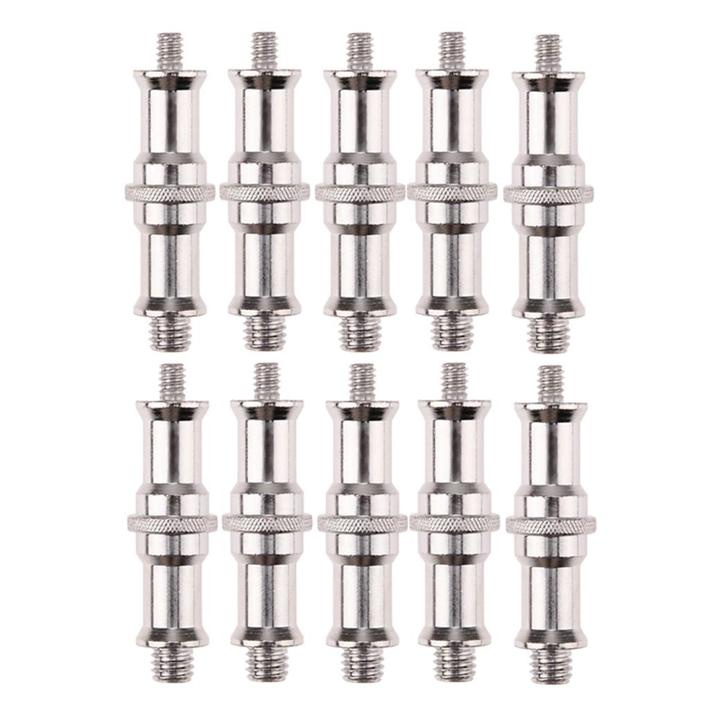 10Pieces 1/4 to 3/8" Spigot Stud Screw Tripod Adapter for Flash Light Stand"