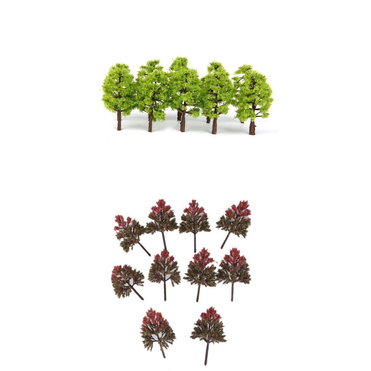 30Piece HO OO Scale Painted Tree Models for Railway Diorama Architecture DIY