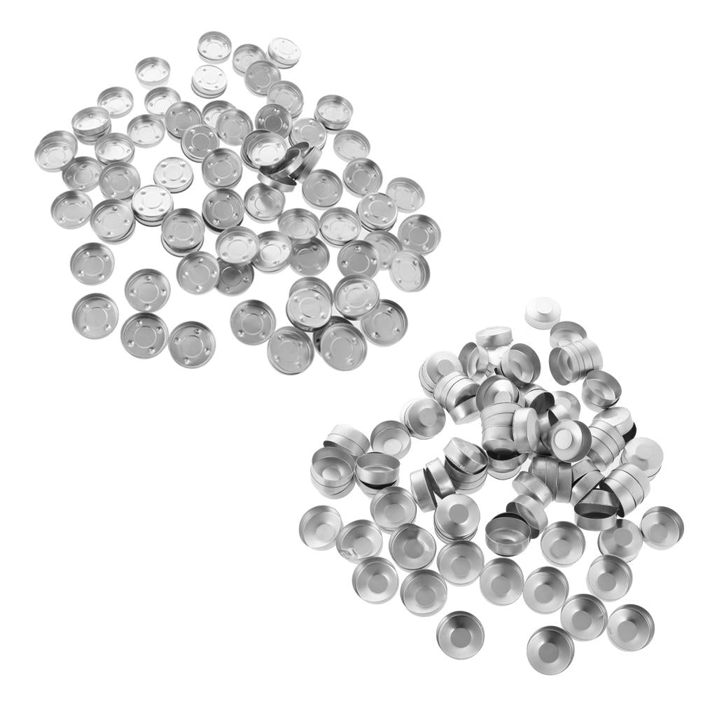 200 Pcs Empty Aluminum Tealight Cups DIY Candles Containers Case mixed