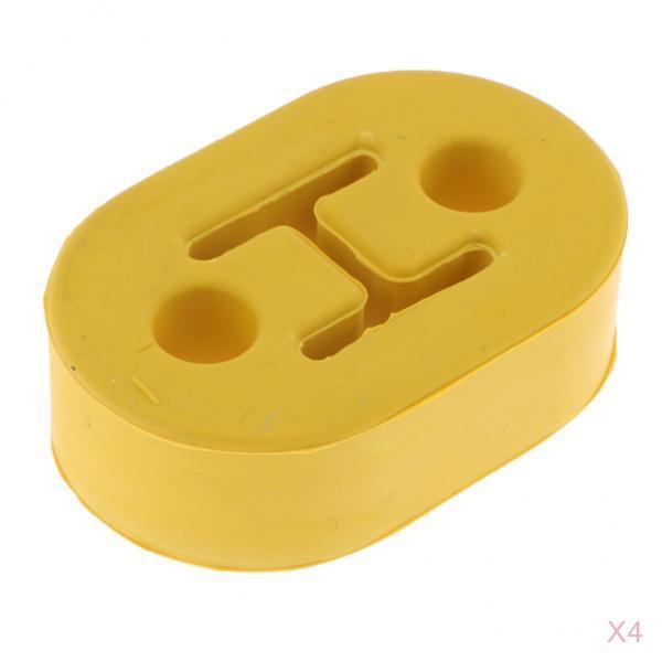 4pcs Car Rubber Exhaust Hanger Pipe Mount Mounting Bracket 2 Holes Hanger