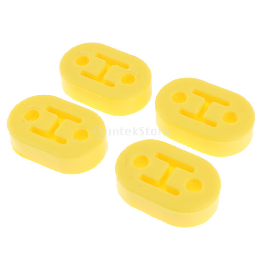 4pcs Car Rubber Exhaust Hanger Pipe Mount Mounting Bracket 2 Holes Hanger