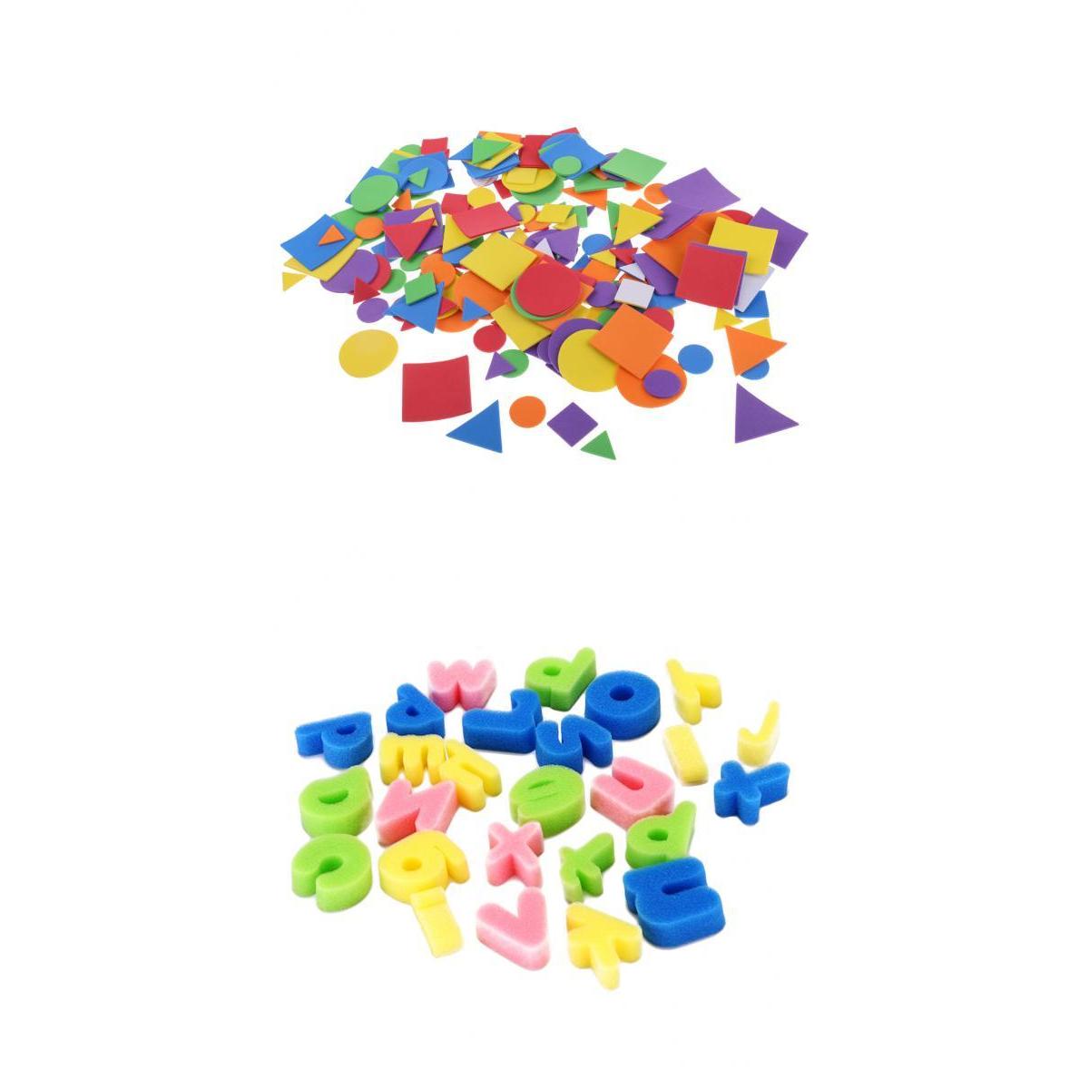 226x Geometric Shape Stickers Sponge Letters Kid Toy DIY Scrapbooking Crafts