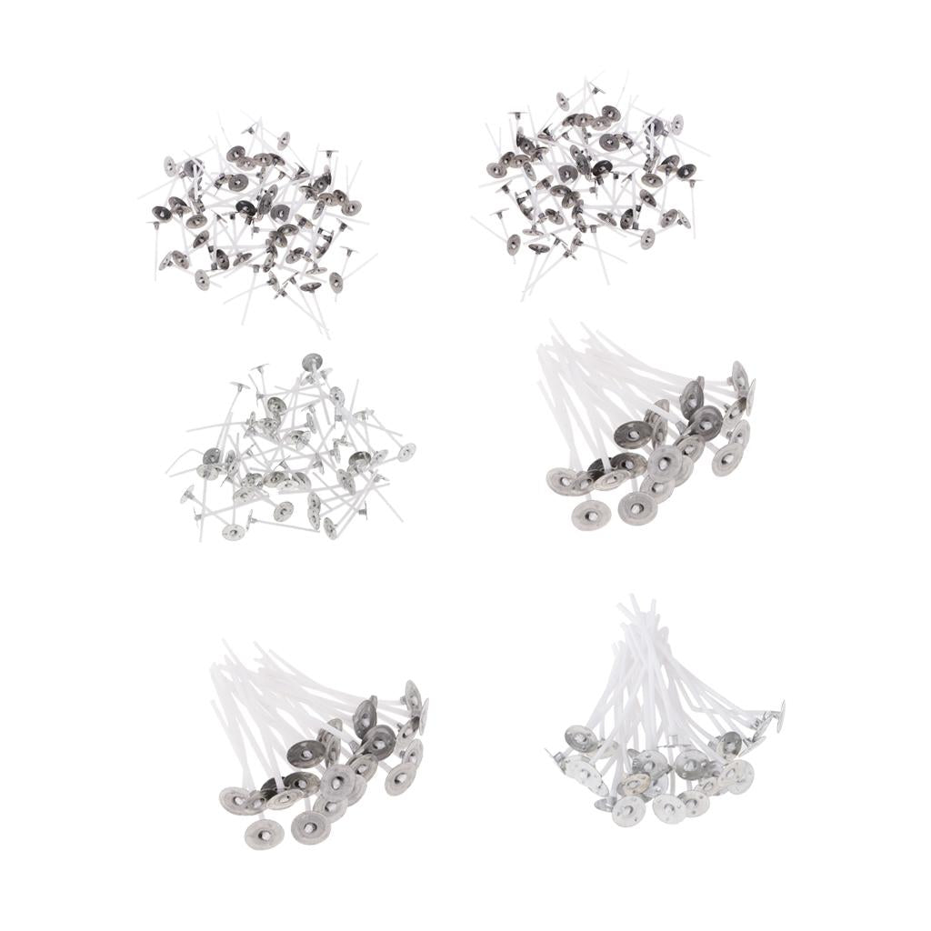 600 Pieces Pure White Cotton Candle Wicks For Home Candle Making 6 sizes