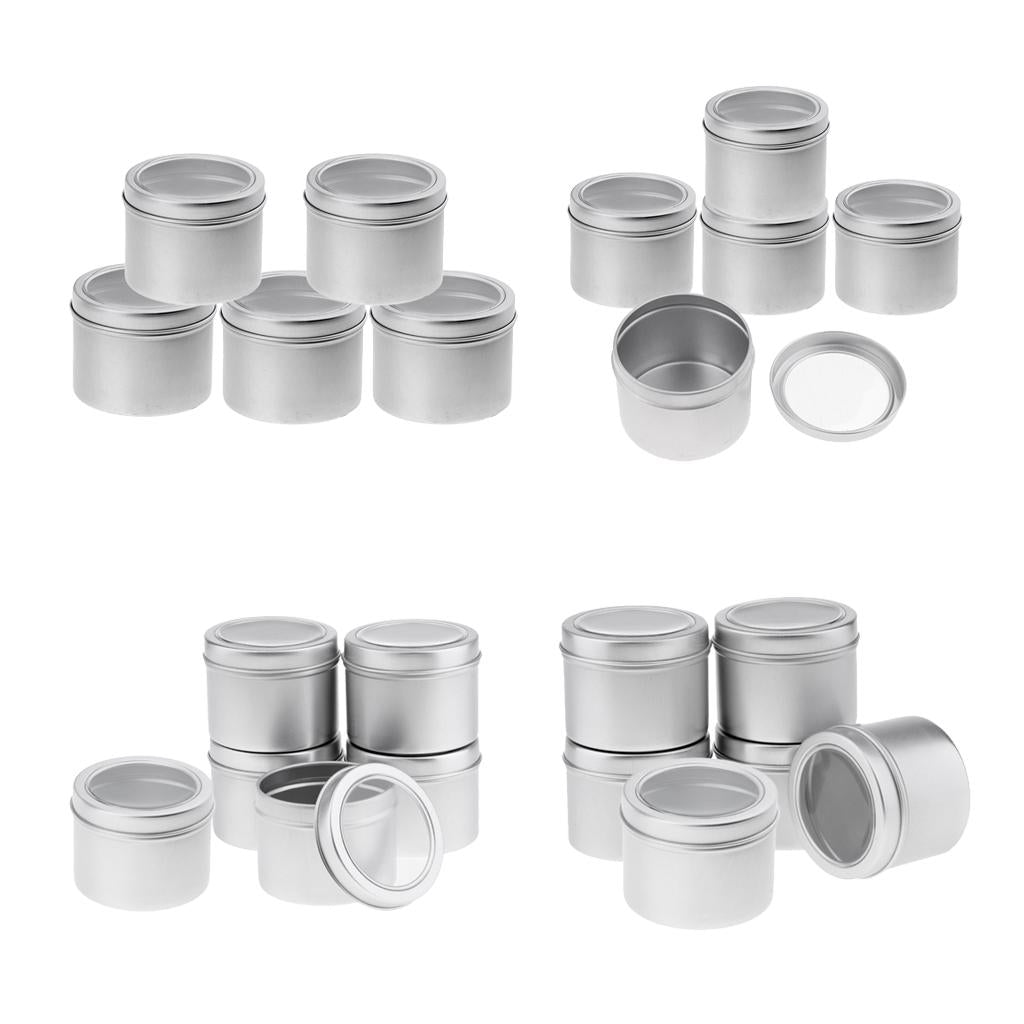 22pcs Aluminium Tin Lip Balm Tin Pots Cosmetic Cream Jar Bottle Container