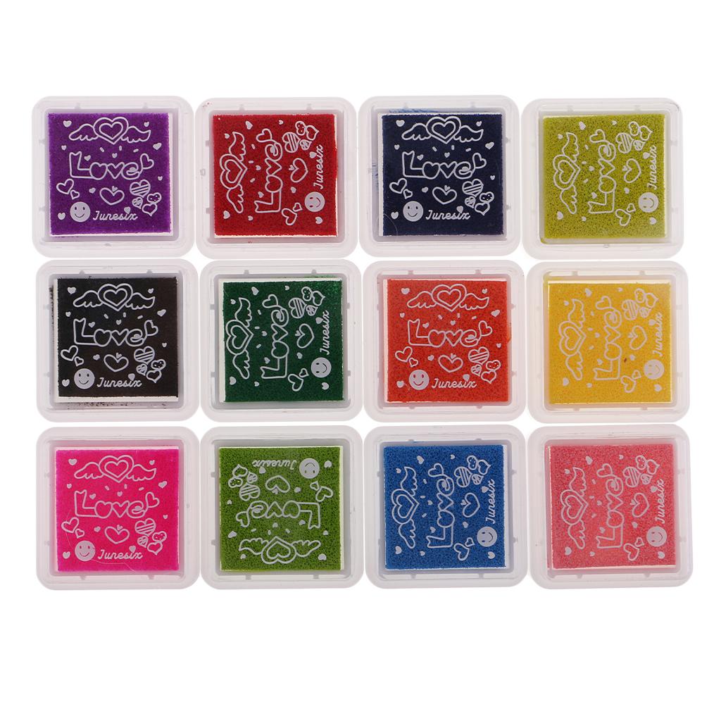 6x foam Painting stamp and 12x Ink Pad Stamp Kit for Kid Painting Crafts
