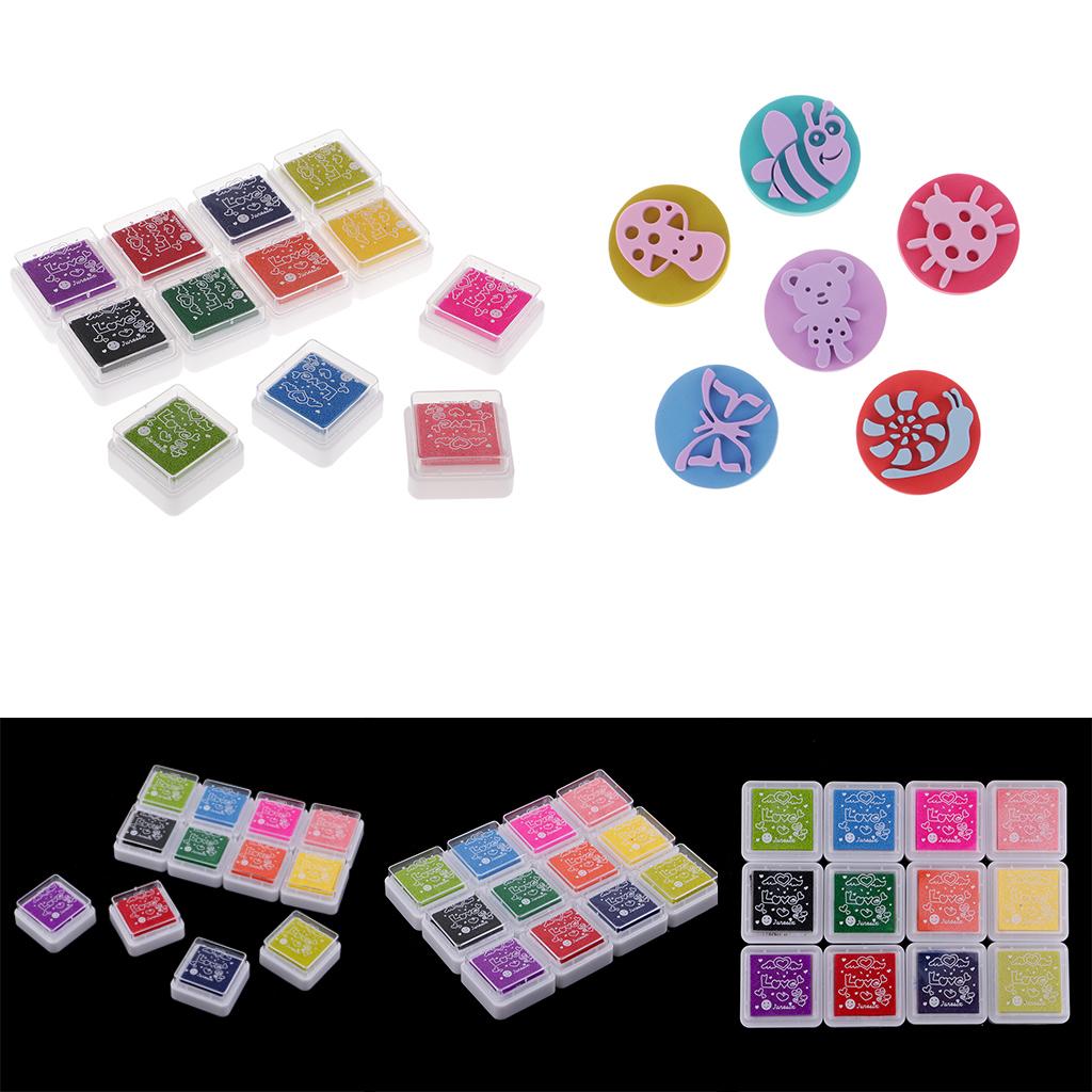 6x foam Painting stamp and 12x Ink Pad Stamp Kit for Kid Painting Crafts