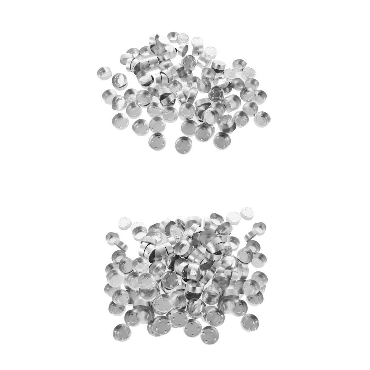 300 Pieces Empty Aluminum Tealight Cups DIY Candles Containers Case 38x14mm