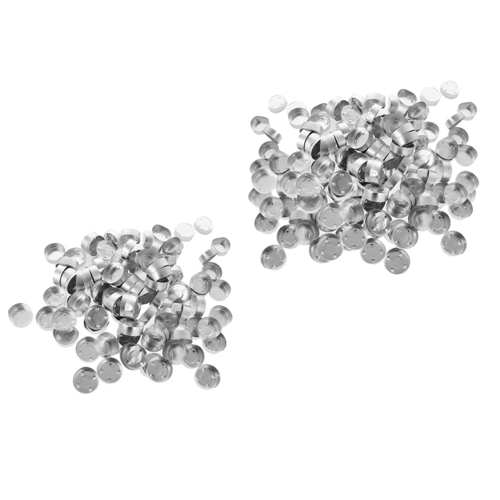 300 Pieces Empty Aluminum Tealight Cups DIY Candles Containers Case 38x14mm