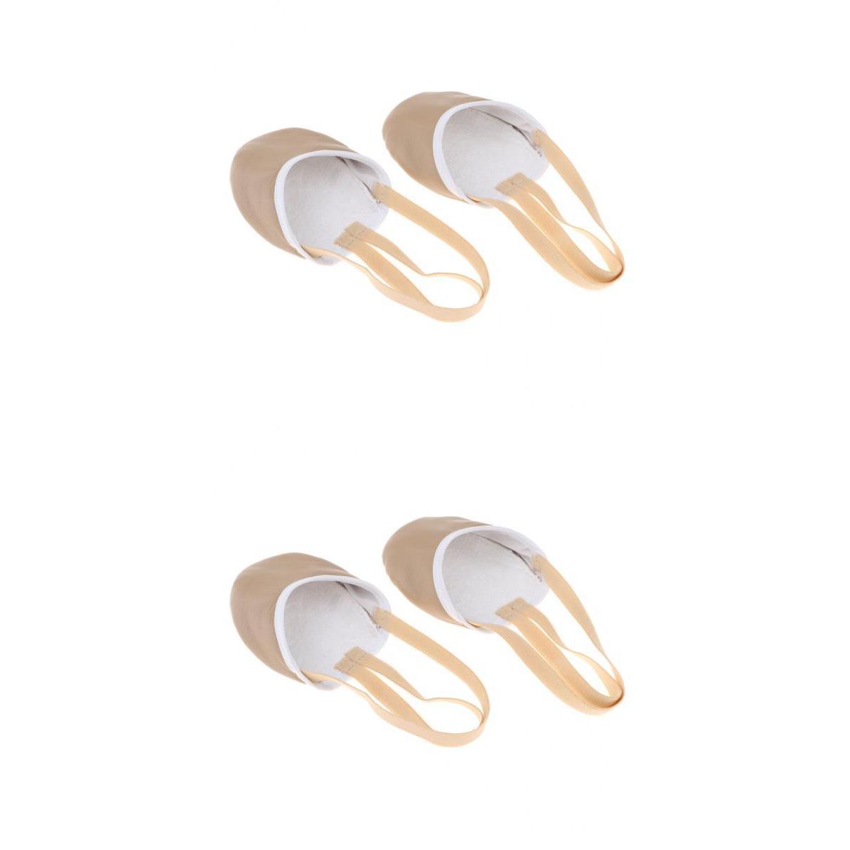 2 Pair Women Girls Rhythmic Gymnastics Ballet Dance Half Sole Toe Shoes X XS