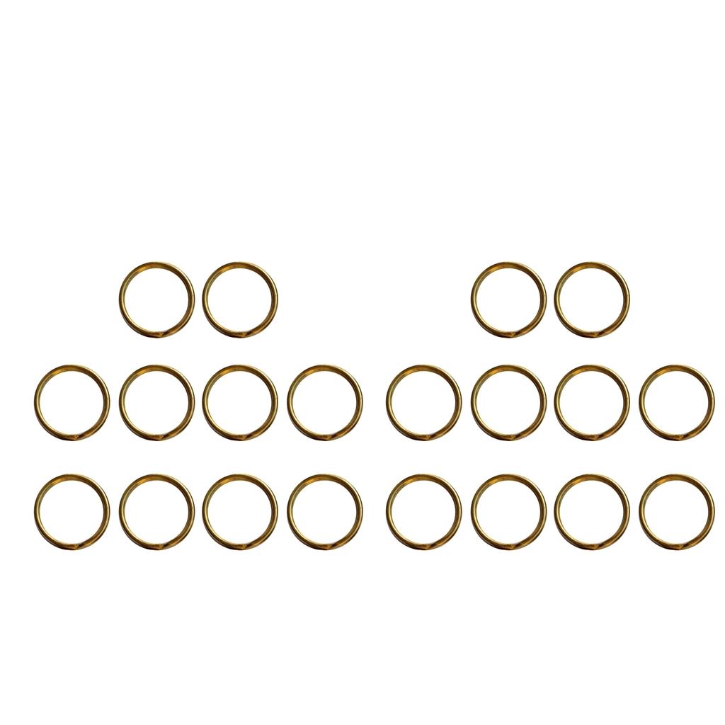 20 Pieces Brass Round Split Key Chain Rings Key Holder Loop Craft 20mm/25mm
