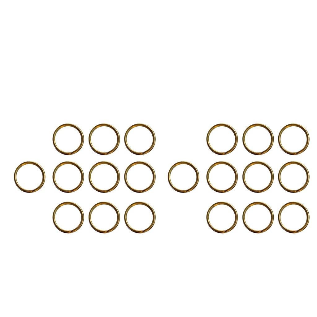20 Pieces Brass Round Split Key Chain Rings Key Holder Loop Craft 20mm/25mm
