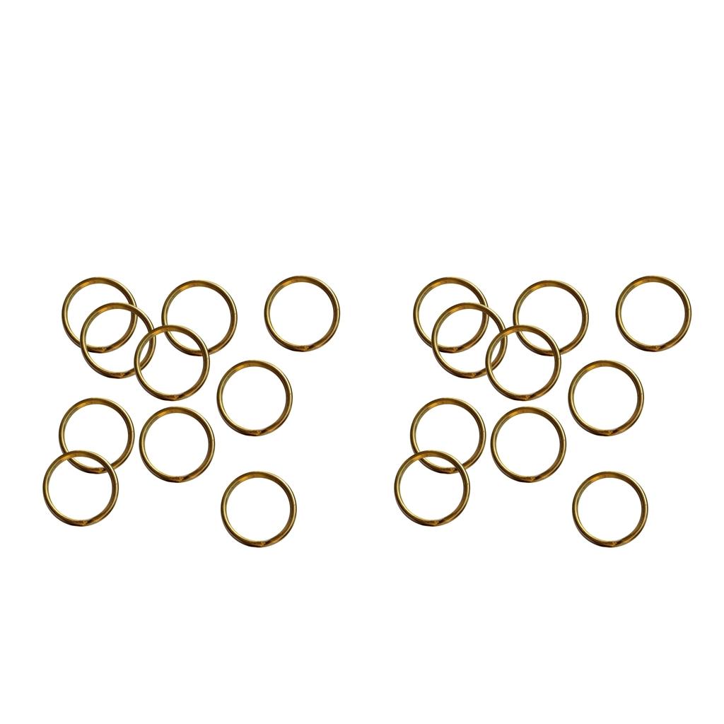 20 Pieces Brass Round Split Key Chain Rings Key Holder Loop Craft 20mm/25mm