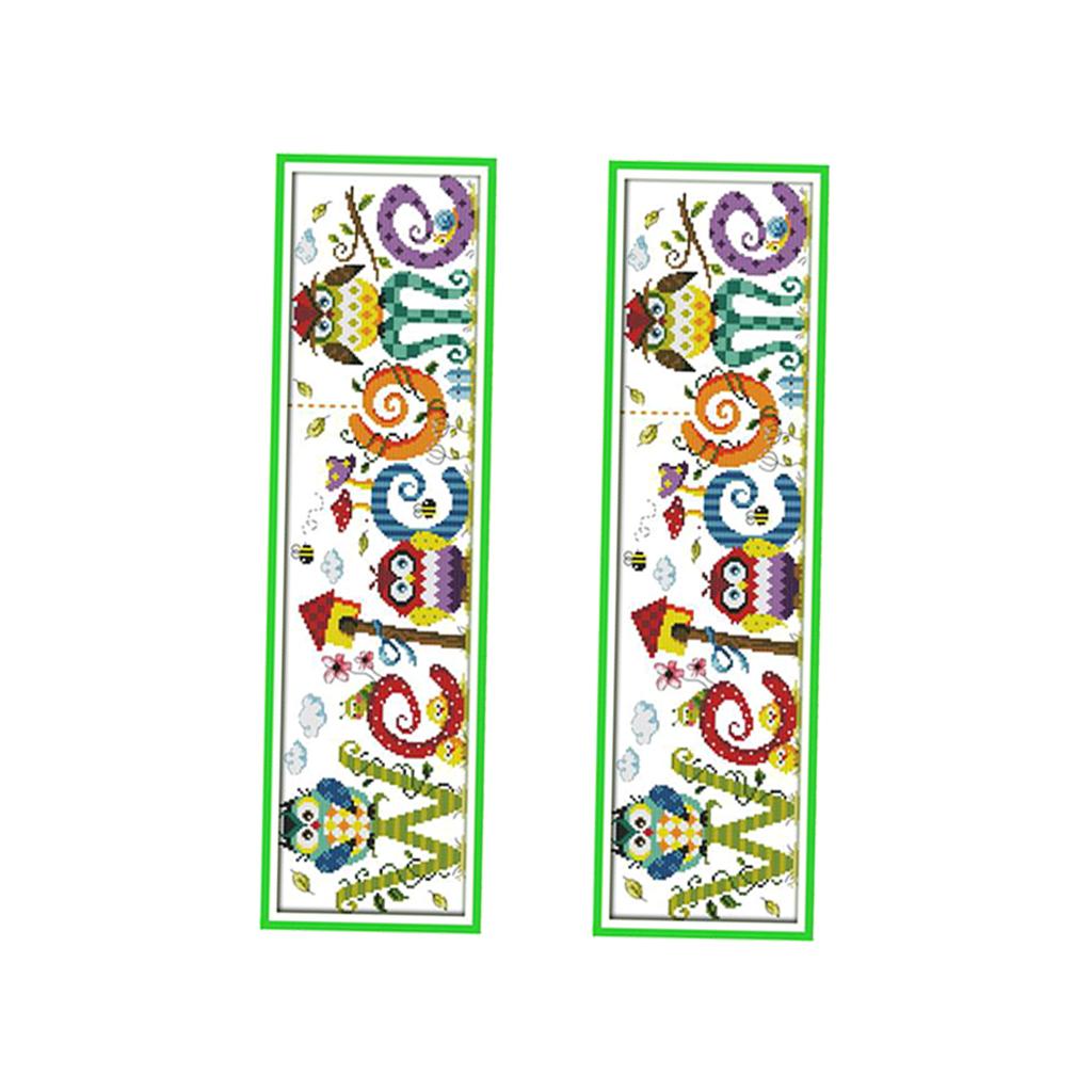 2pcs/set Cross Stitch Patterns DIY Hand Crafts for Adults Kids - Cute Owl