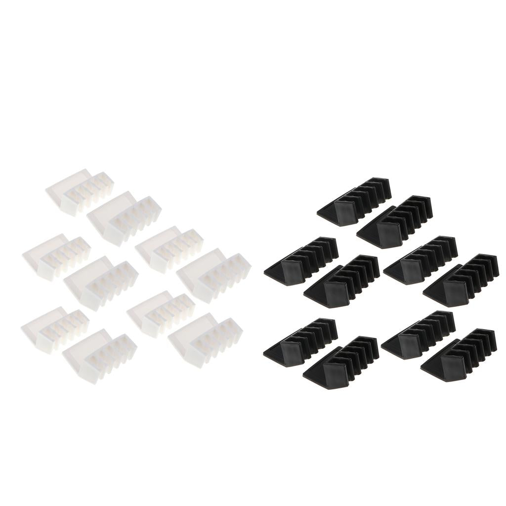10 Set Cable Clips Self Adhesive Cord Management Holder Organizer Clamp