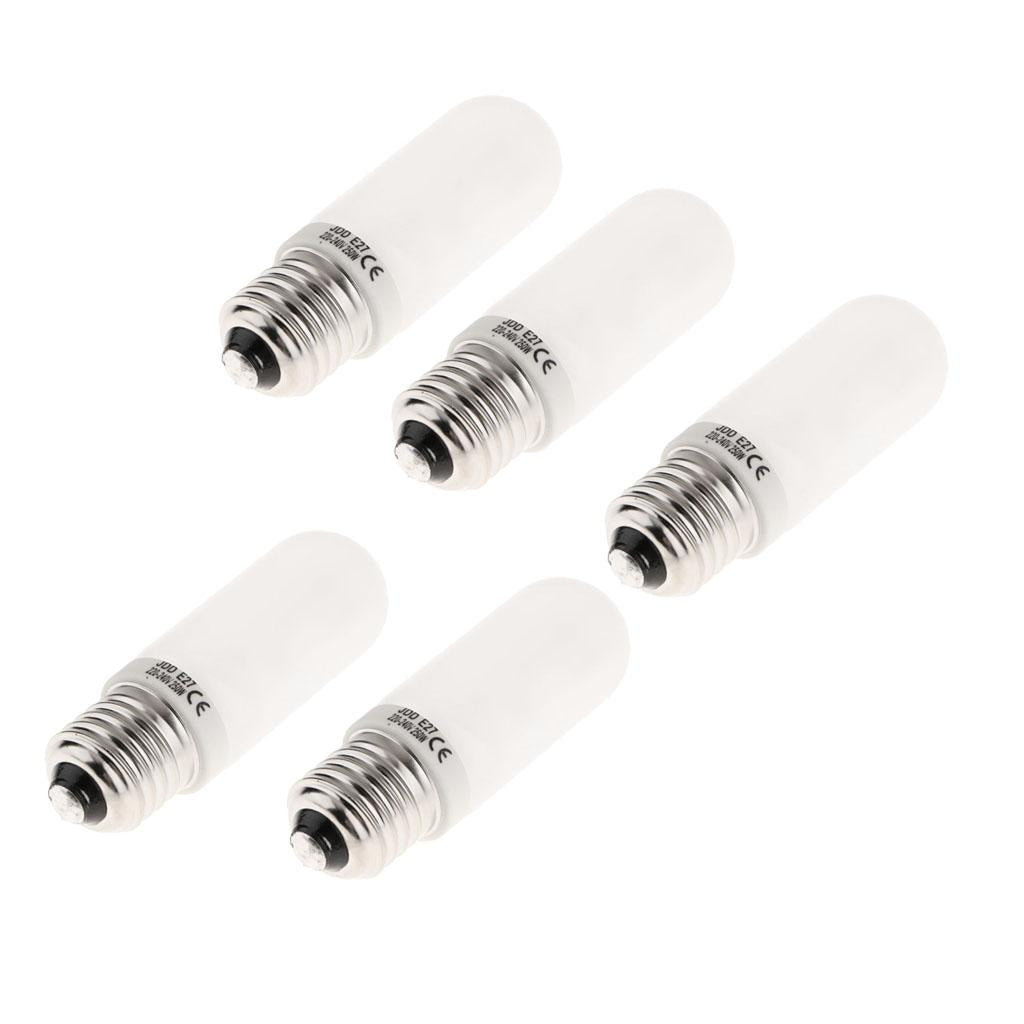 5x JDD Type 250W 220-240V E27 Frosted Halogen Light Bulb Modeling Lamp Tube