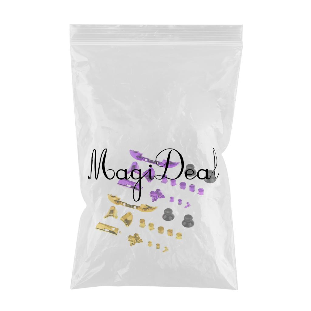 2Piece Full Button Set Chrome Bumper ABXY Mod Kit For One S Controllers