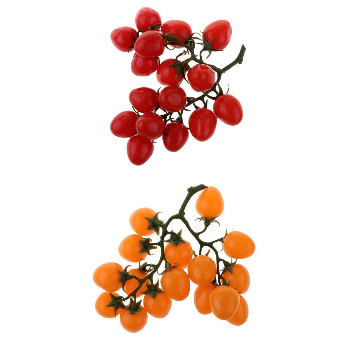 Artificial Plastic Vegetables Decorative Food Green Peppers Red &Yellow