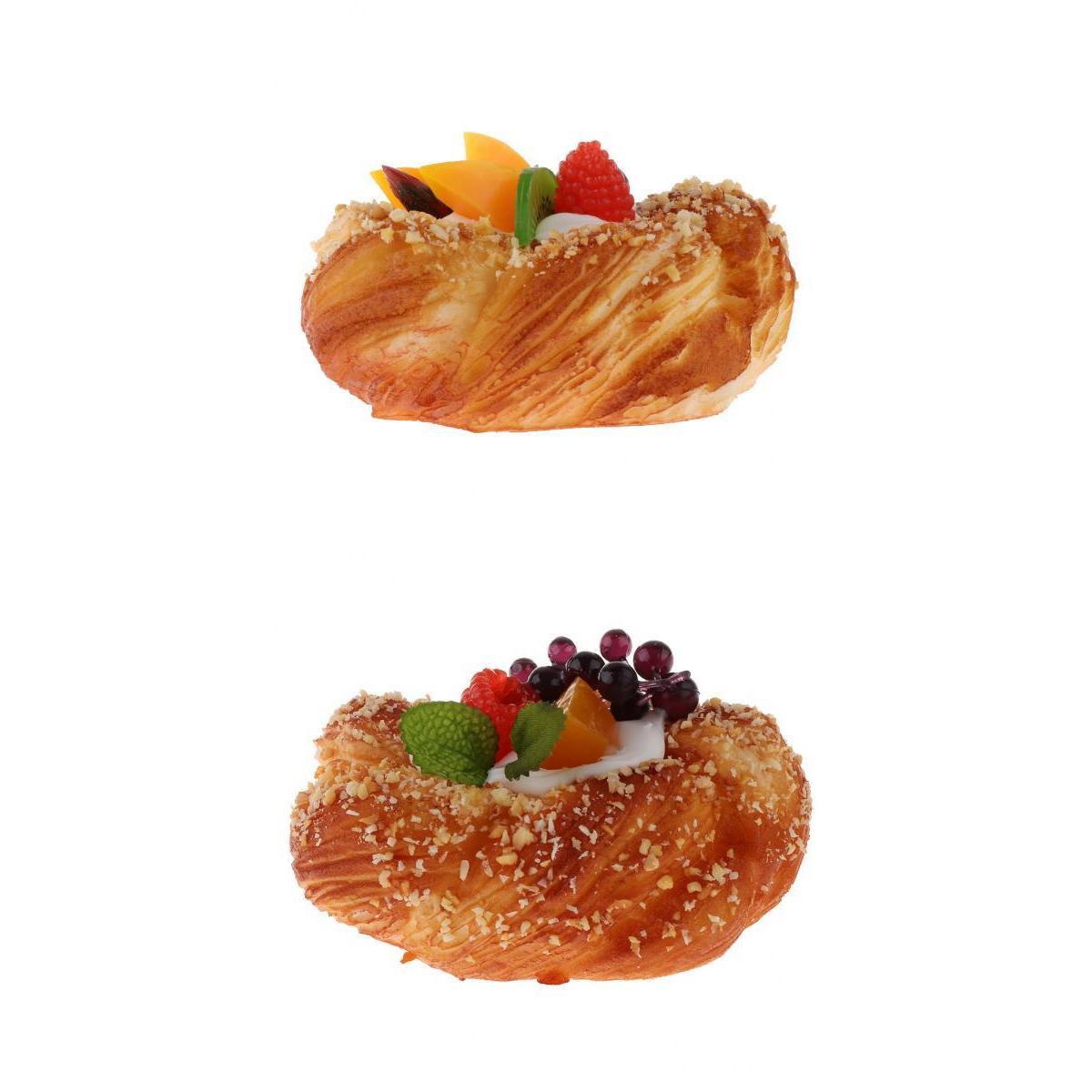 2 Styles Artificial Fruit Bread Cake Simulation Realistic Food Dessert
