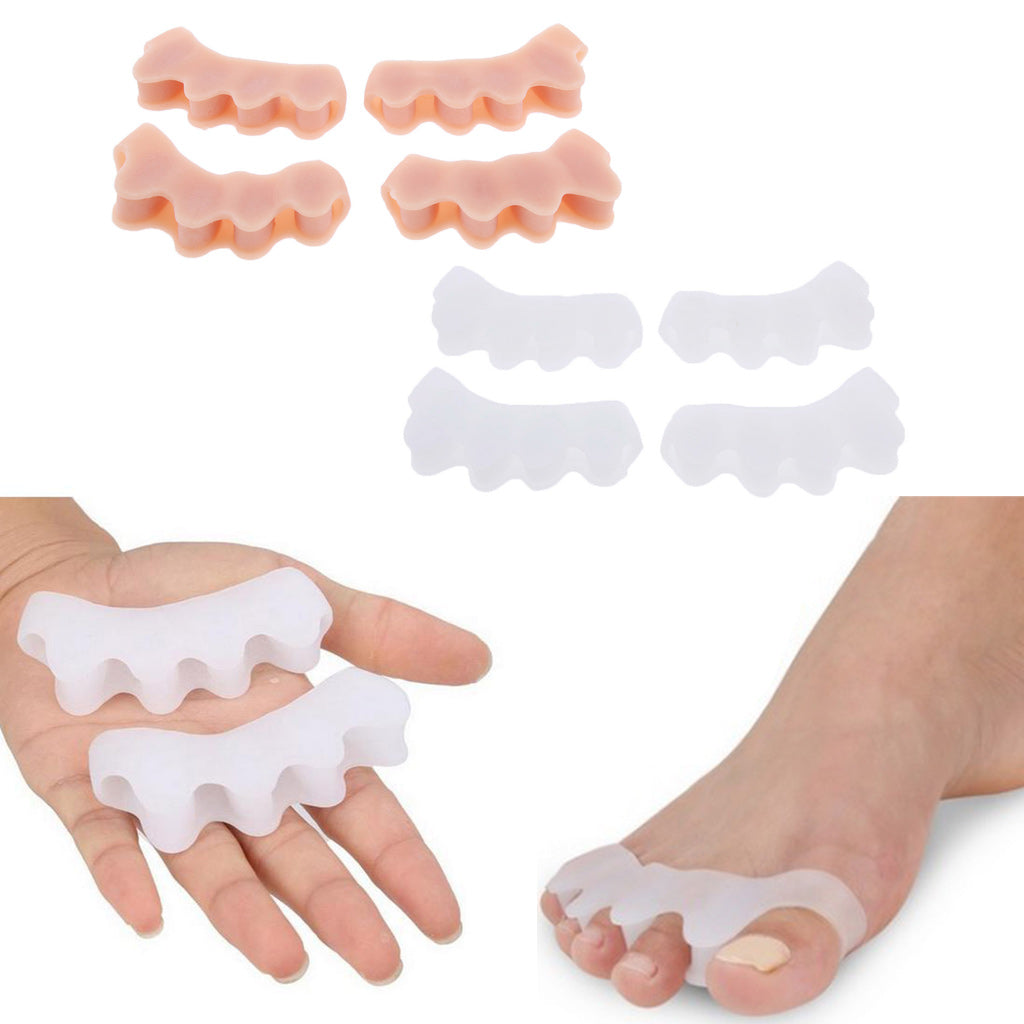 4Pairs Silicone Toe Stretchers Separators Spacer Bunion Protectors Men Women