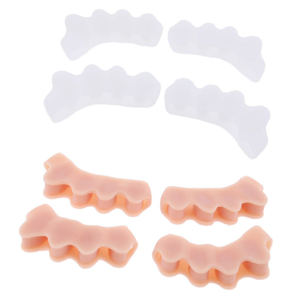 4Pairs Silicone Toe Stretchers Separators Spacer Bunion Protectors Men Women