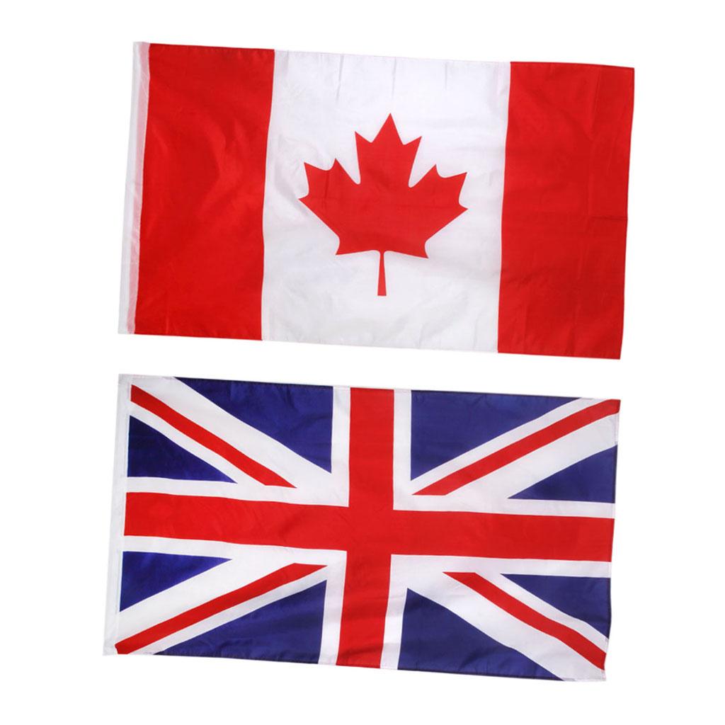Canadian &Union Jack Flag Maple Leave Flag Big Banner 150x90CM