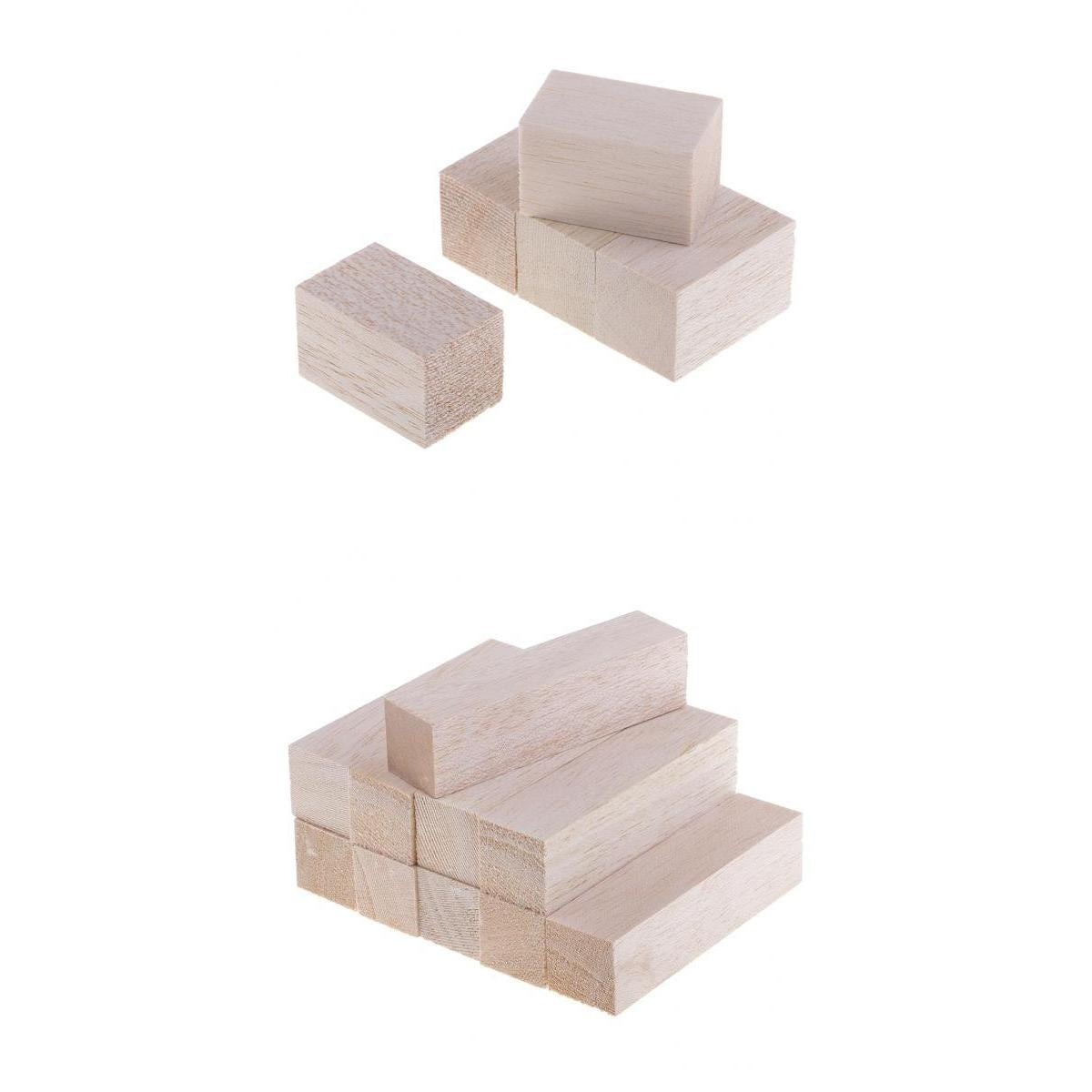 15 Pieces Balsa Wood Blocks Cubes DIY Modelling Craft Wood working Materials