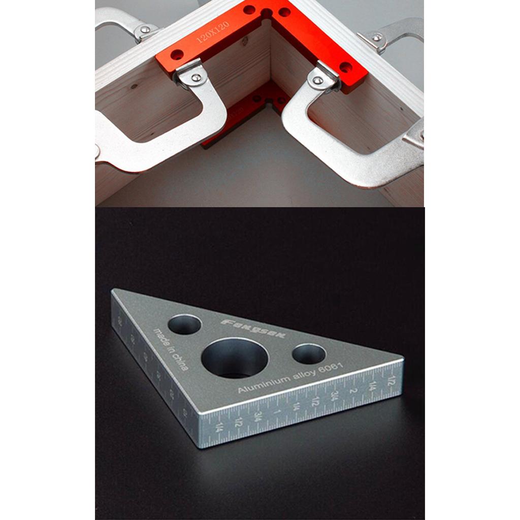 2Pcs 90 Degree Precision Woodworking Tools Positioning Squares Triangle