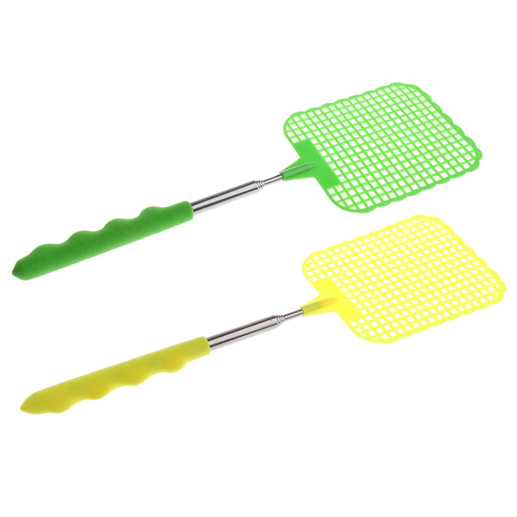 2pcs Durable Plastic Fly Swatter Retractable Prevent Pest Tools