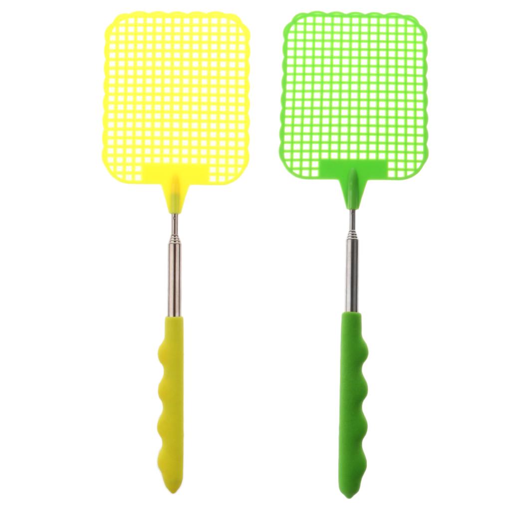 2pcs Durable Plastic Fly Swatter Retractable Prevent Pest Tools