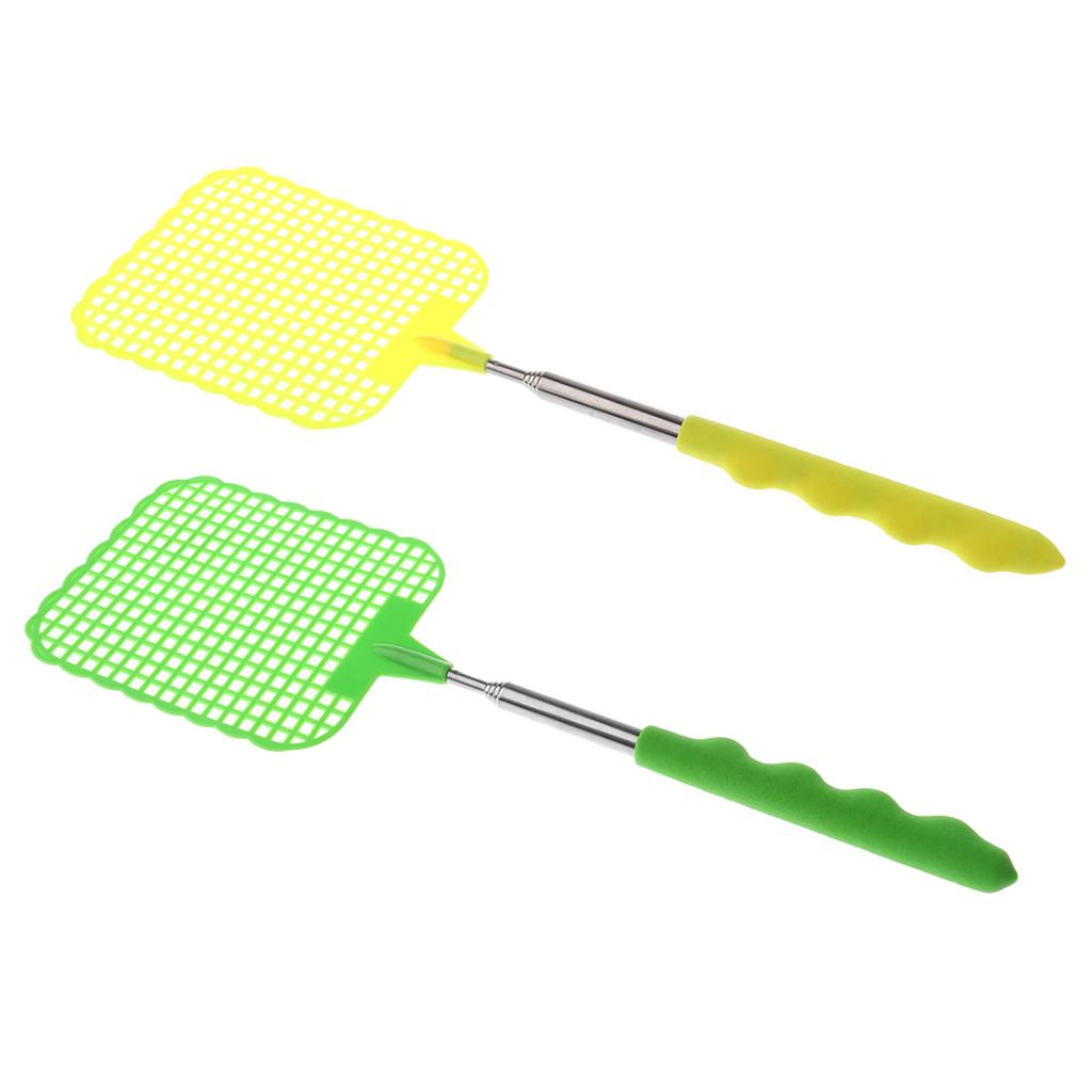 2pcs Durable Plastic Fly Swatter Retractable Prevent Pest Tools