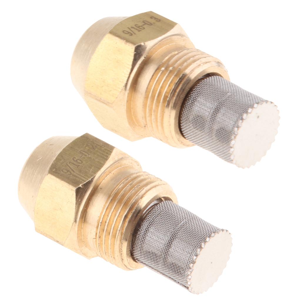 2pcs Fuel Oil Furnace Burner Spray Nozzle 9/16 Inch External Thread Connect