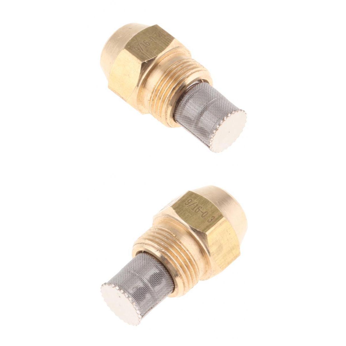 2pcs Fuel Oil Furnace Burner Spray Nozzle 9/16 Inch External Thread Connect