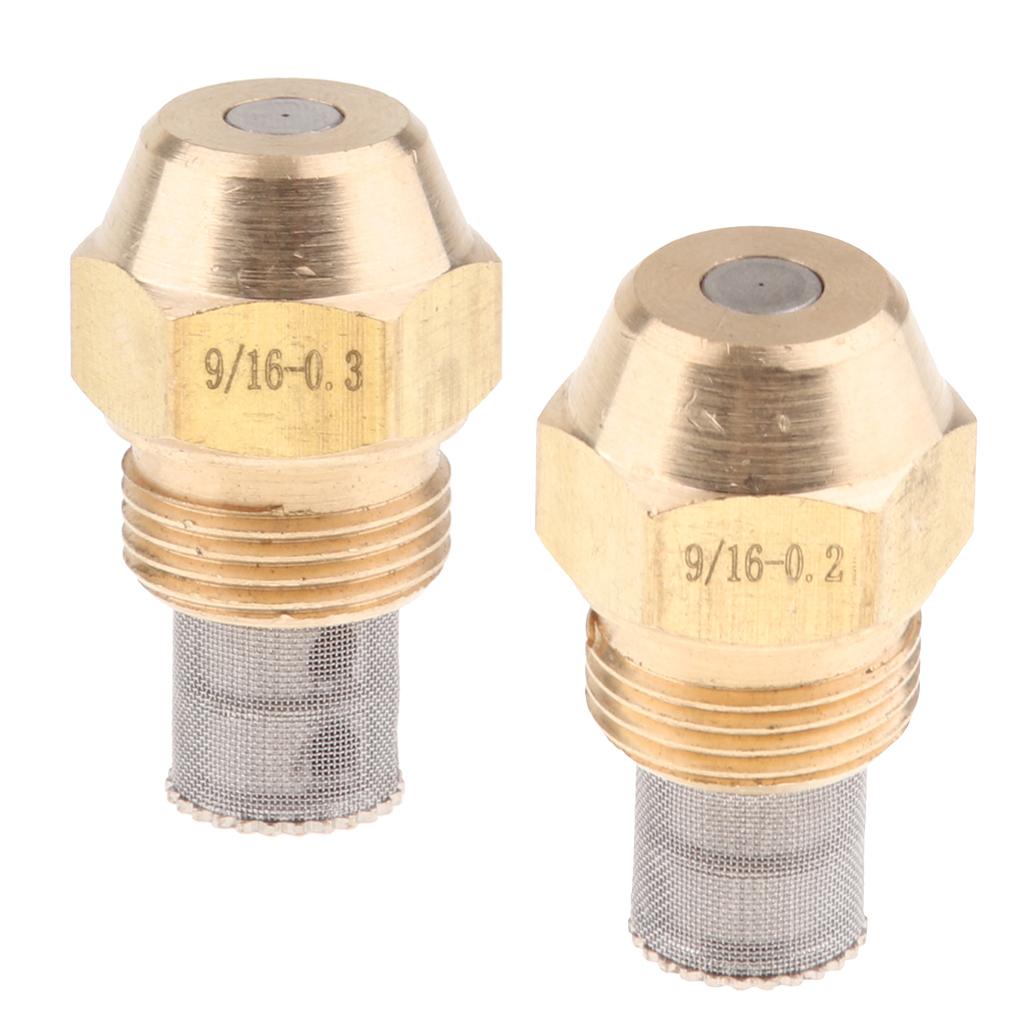 2pcs Fuel Oil Furnace Burner Spray Nozzle 9/16 Inch External Thread Connect