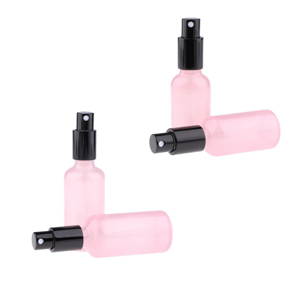 4pcs Empty Glass Pump Spray Bottle for Perfum Toner Amber Cosmetic Atomizer
