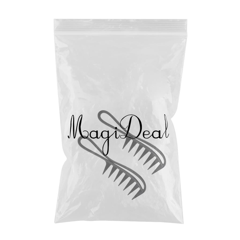 2pcs Men's Oily Hair Pick Comb Salon Dyeing Hairdressing Styling Wide Tooth