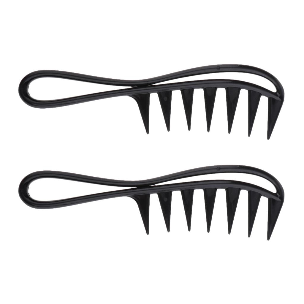 2pcs Men's Oily Hair Pick Comb Salon Dyeing Hairdressing Styling Wide Tooth