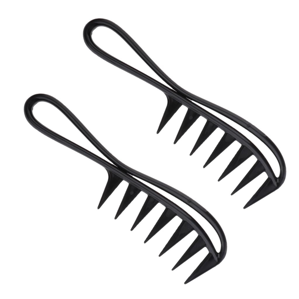 2pcs Men's Oily Hair Pick Comb Salon Dyeing Hairdressing Styling Wide Tooth