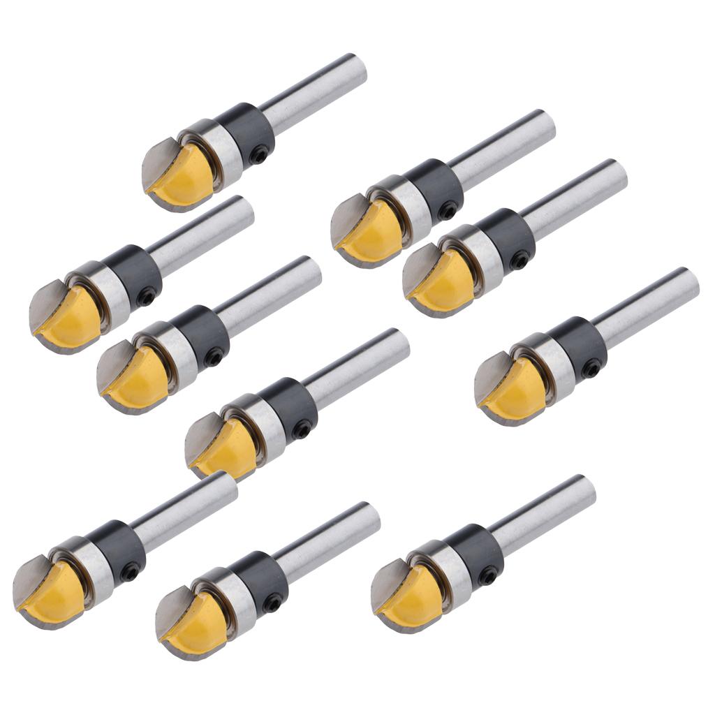 10X 1/4'' Shank Round Nose Cove Core Box Router Bit 12.7mm Diameter Cutter