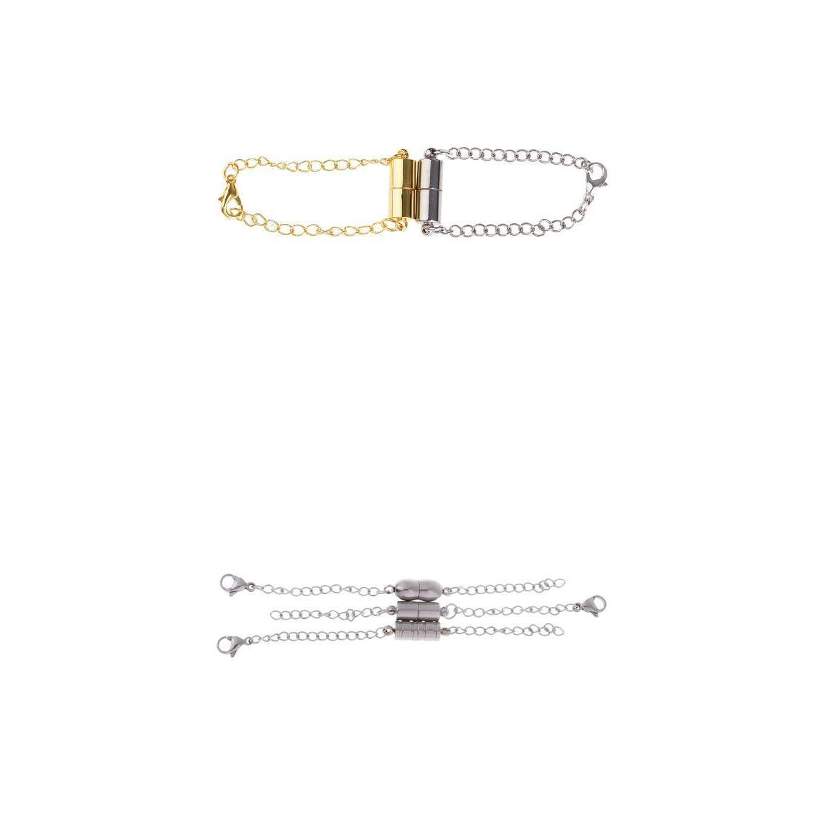 5 Sets Jewelry Making Magnetic Hooks Lobster Clasp Necklace Extenders Chains