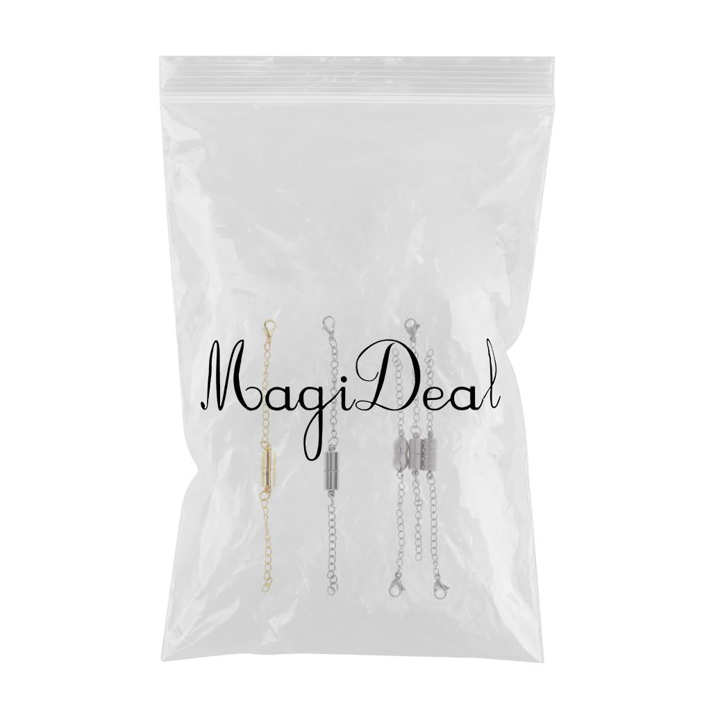 5 Sets Jewelry Making Magnetic Hooks Lobster Clasp Necklace Extenders Chains