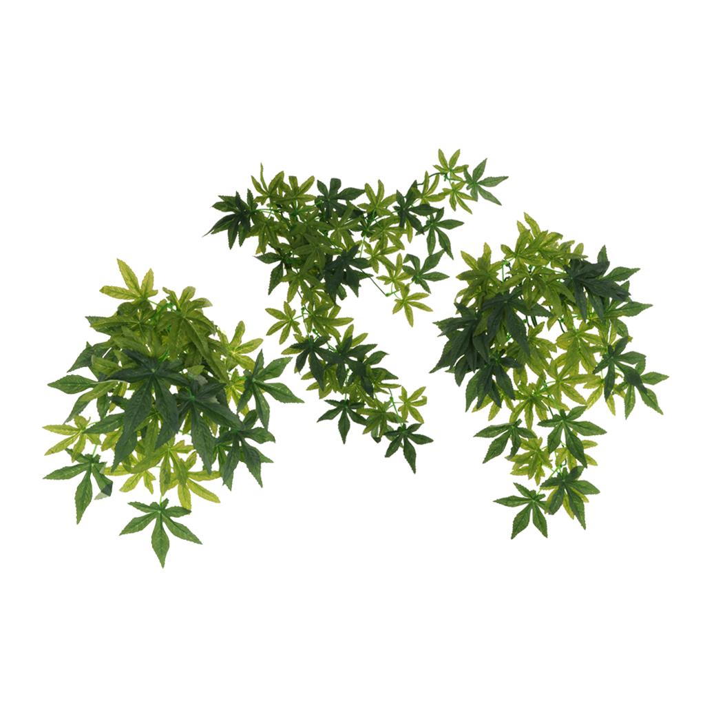 3 Pcs Bendable Reptiles Vine Jungle Climber Vines Artificial Decor S/M/L
