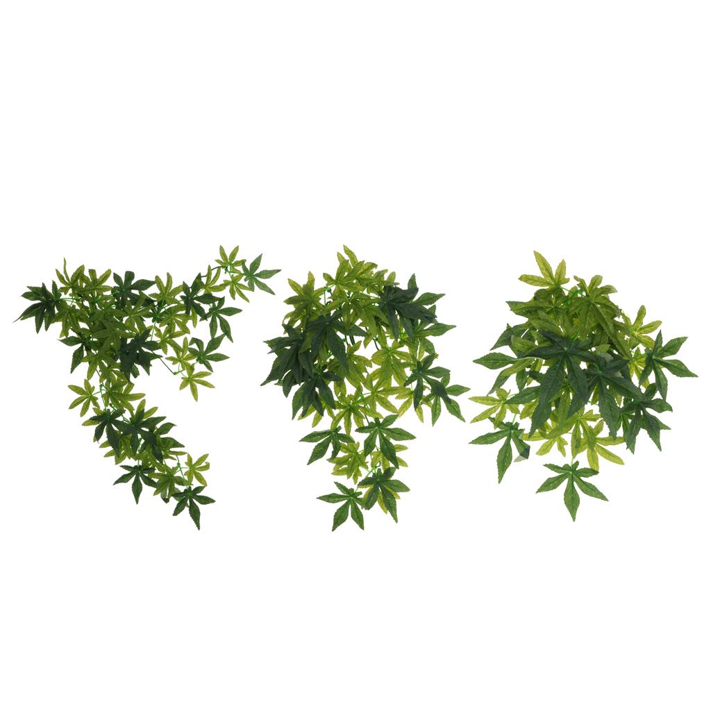 3 Pcs Bendable Reptiles Vine Jungle Climber Vines Artificial Decor S/M/L