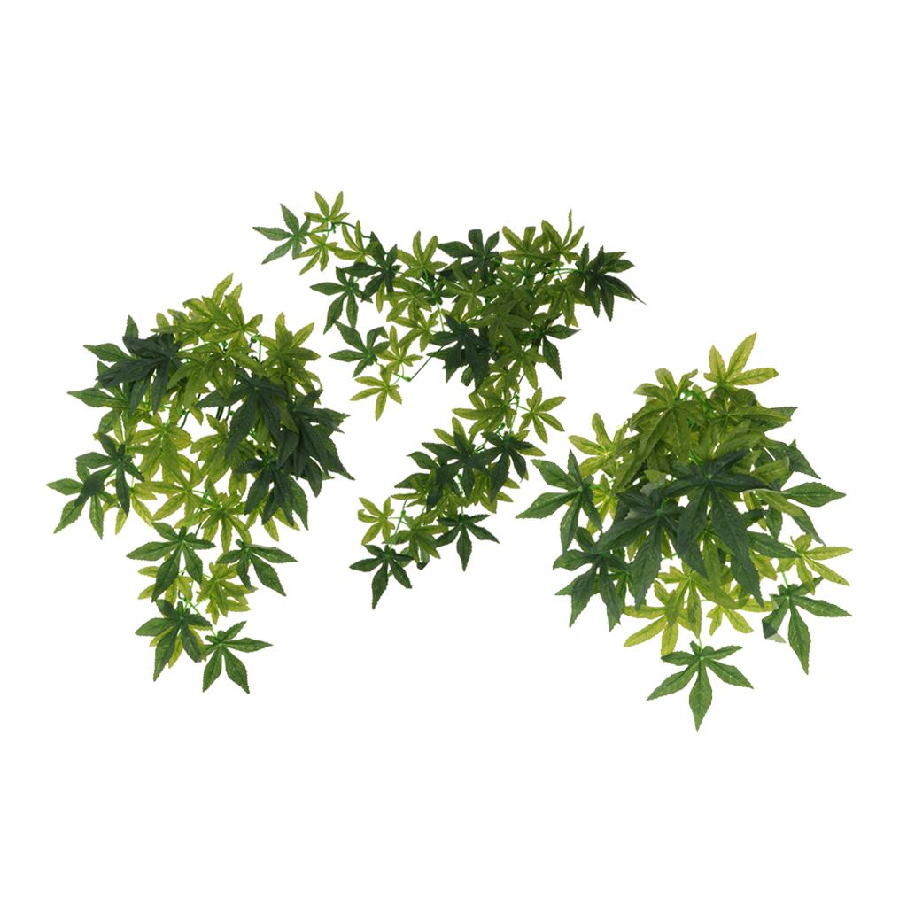 3 Pcs Bendable Reptiles Vine Jungle Climber Vines Artificial Decor S/M/L
