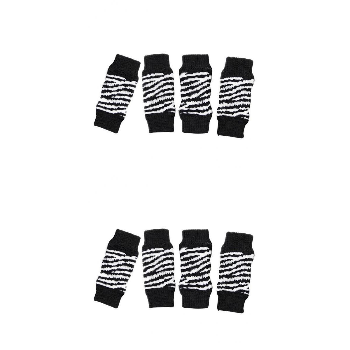 2 Set of 8 Pcs Lovely Puppy Dog Warm Leg Brace Socks Wraps S & M