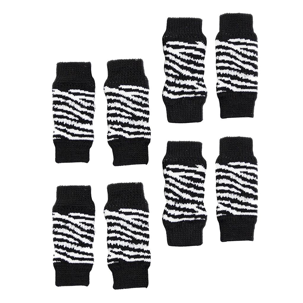 2 Set of 8 Pcs Lovely Puppy Dog Warm Leg Brace Socks Wraps S & M