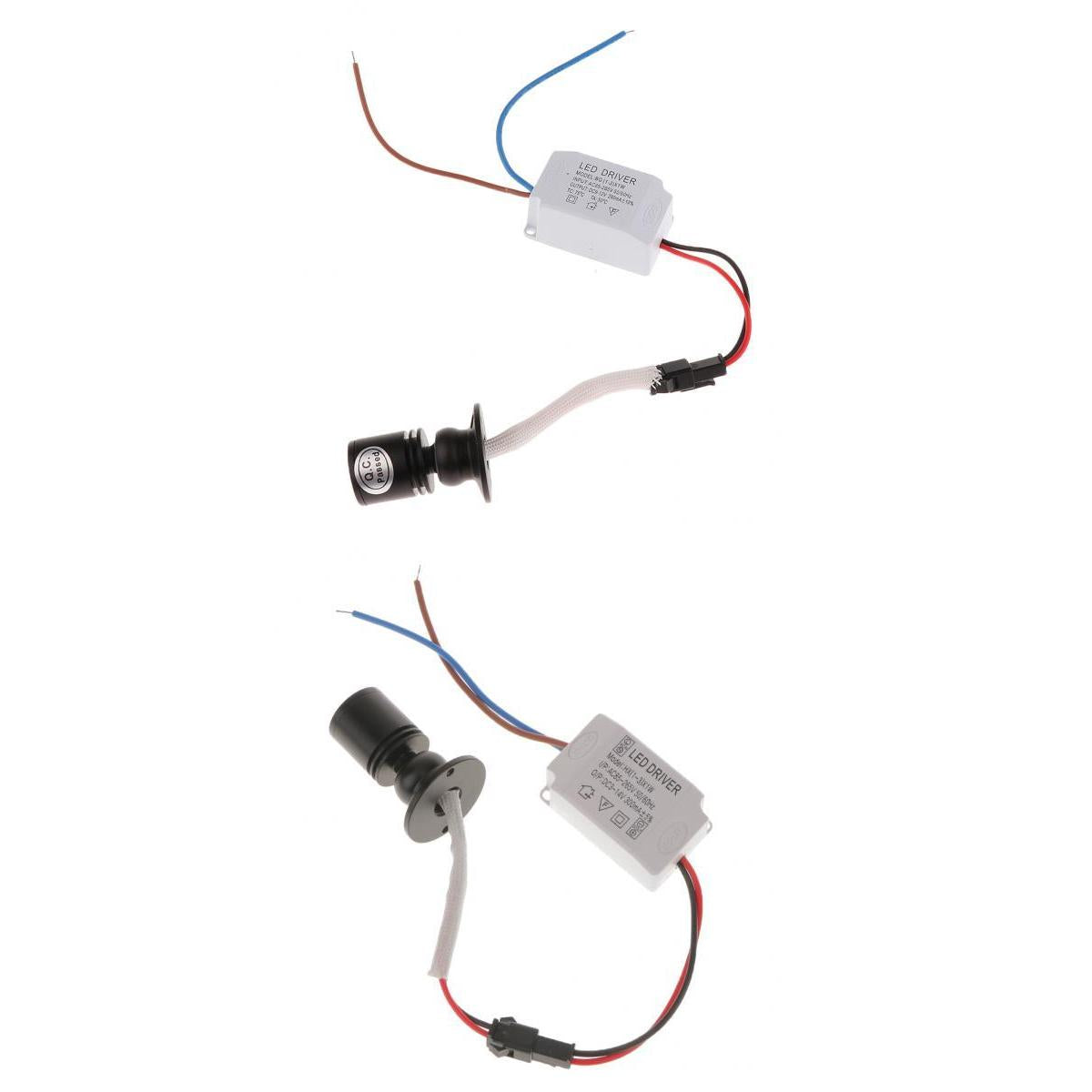 2Pcs 1W Wine Cabinet Mini Night Light LED Black Lamp Spotlight